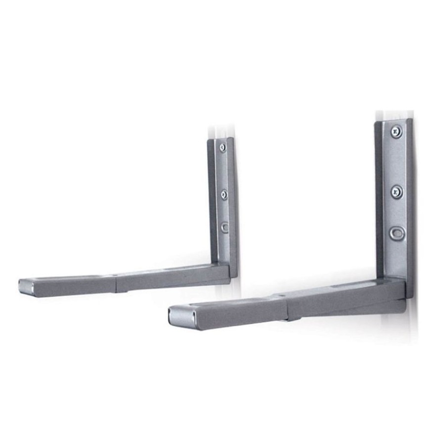 Homebase Shelving Brackets | Ross Microwave Wall Bracket Mount Silver