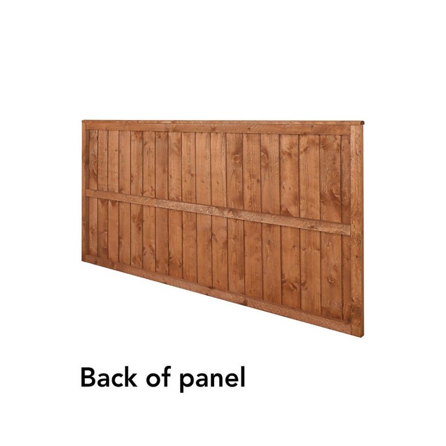 Homebase Garden Fencing | 6Ft X 3Ft (1.828M X 0.918M) Closedboard Fence Panel - Pack Of 4 (Home Delivery)