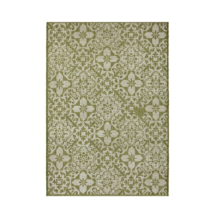 Homebase Garden Furniture Accessories | Indoor Outdoor Tile Rug - Green - 133X190Cm