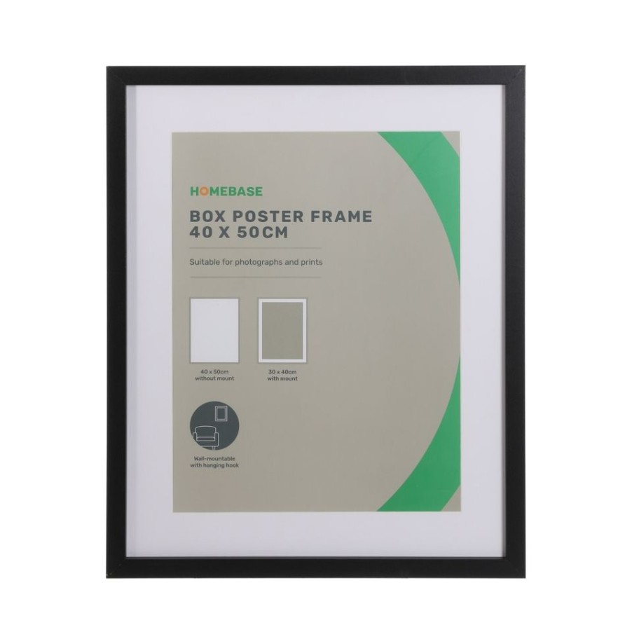 Homebase Photo Frames | Box Poster Frame - 40X50Cm - Black