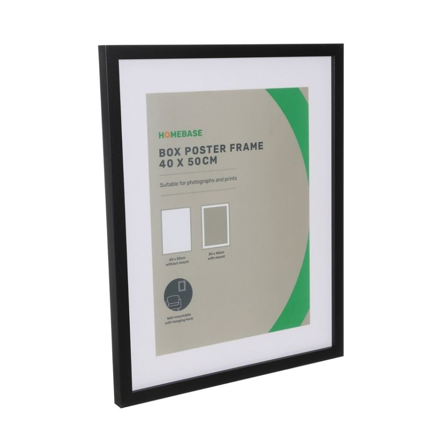 Homebase Photo Frames | Box Poster Frame - 40X50Cm - Black