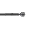 Homebase Curtain Poles & Tracks | Charcoal Extendable Eyelet Curtain Pole With Ball Finial- 170-300Cm (Dia 25/28Mm)