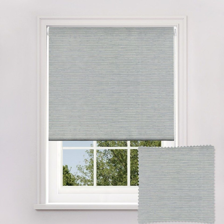 Homebase Storage & Home Deals | Textured Stripe Grey Blackout Roller Blind - 90Cm