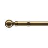 Homebase Curtain Poles & Tracks | Antique Brass Fixed Eyelet Curtain Poles With Ball Finial- 180Cm (Dia 28Mm)