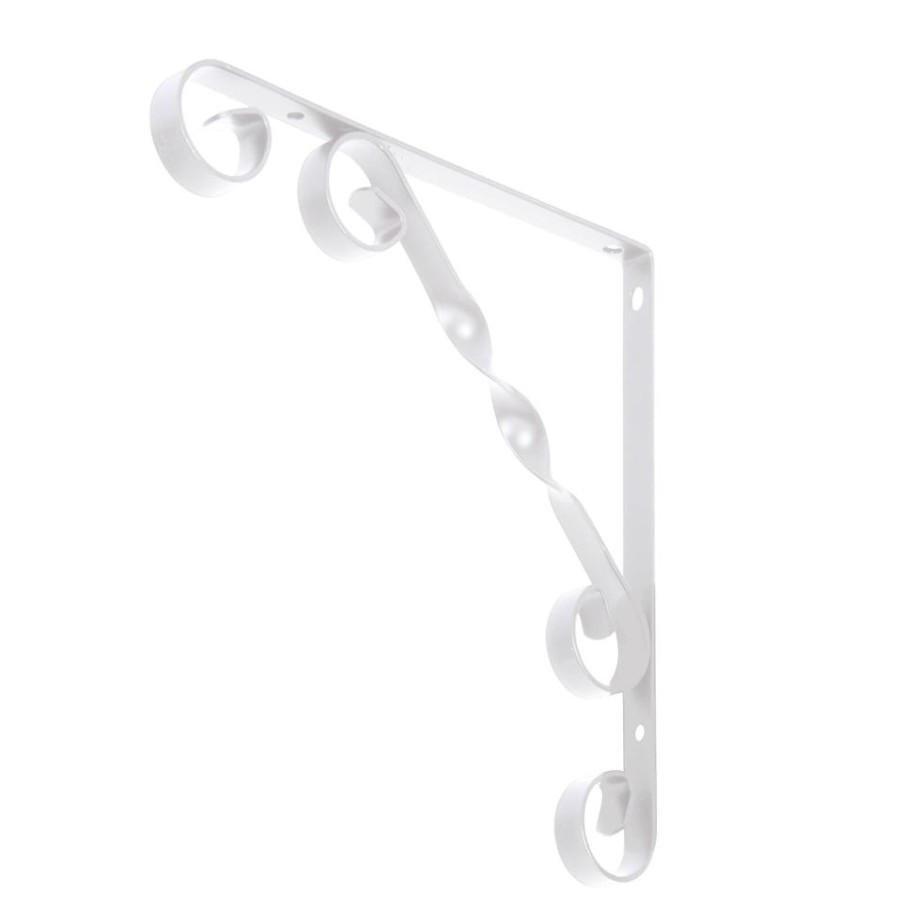 Homebase Shelving Brackets | Scroll Bracket - White - 200X200Mm