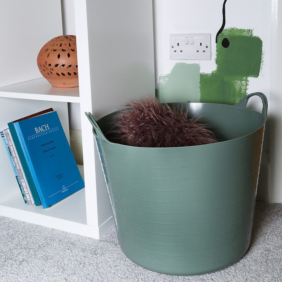 Homebase Storage Containers | Strata Tuff Tub - 40L - Sage Green