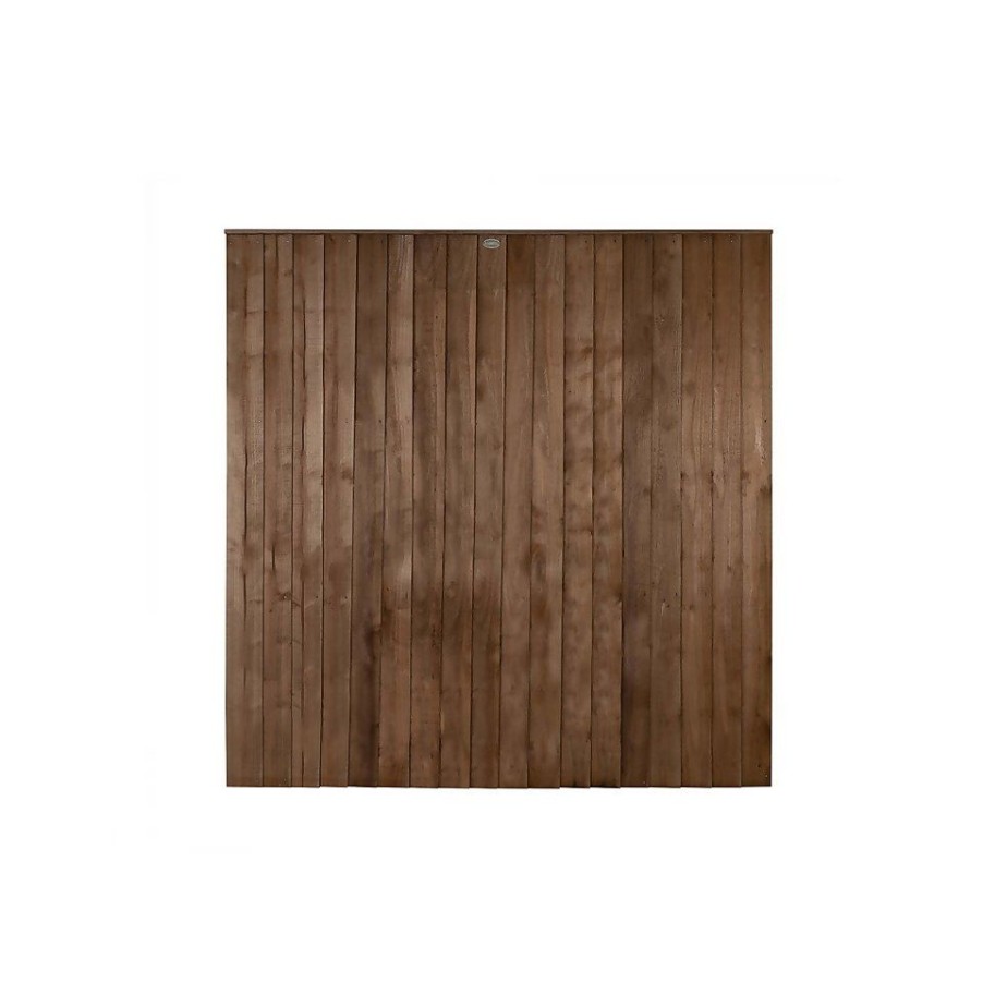 Homebase Garden Fencing | 6Ft X 6Ft (1.828M X 1.826M) Pressure Treated Brown Pressure Treated Closeboard Fence Panel - Pack Of 4 (Home Delivery)