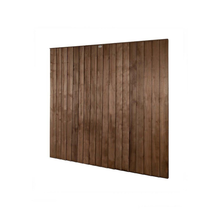 Homebase Garden Fencing | 6Ft X 6Ft (1.828M X 1.826M) Pressure Treated Brown Pressure Treated Closeboard Fence Panel - Pack Of 4 (Home Delivery)