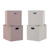 Homebase Cube Storage | Clever Cube Inserts - Set Of 4 - Taupe & Blush