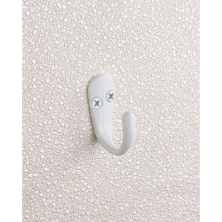 Homebase Hallway Furniture | Basic Single Robe Hook - White