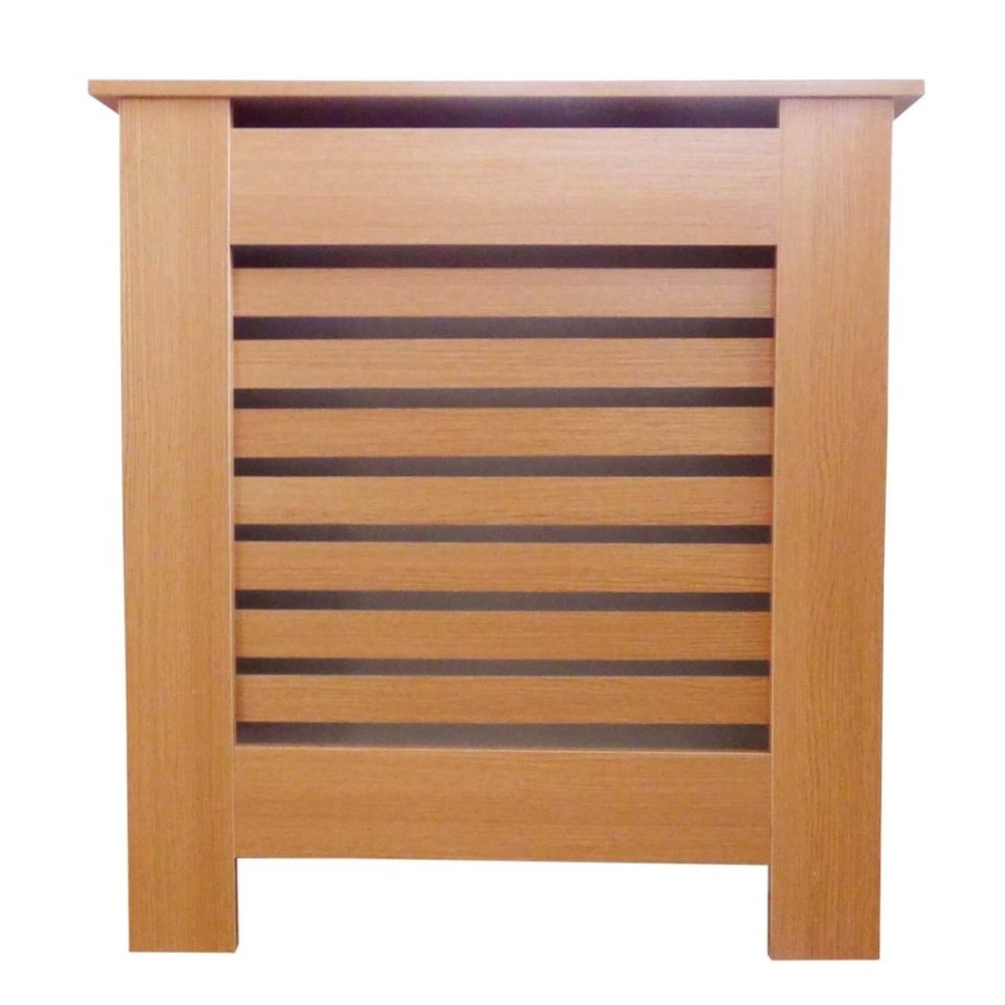 Homebase Hallway Furniture | Radiator Cover With Horizontal Slatted Design In Oak - Mini