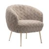 Homebase Chairs | Tori Faux Fur Tub Chair - Mocha