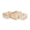 Homebase Storage Containers | Natural Wooden Crates - Set Of 3