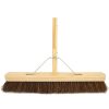 Homebase Garden Hand Tools | Charles Bentley Stiff Bassine Wooden Broom - 600Mm