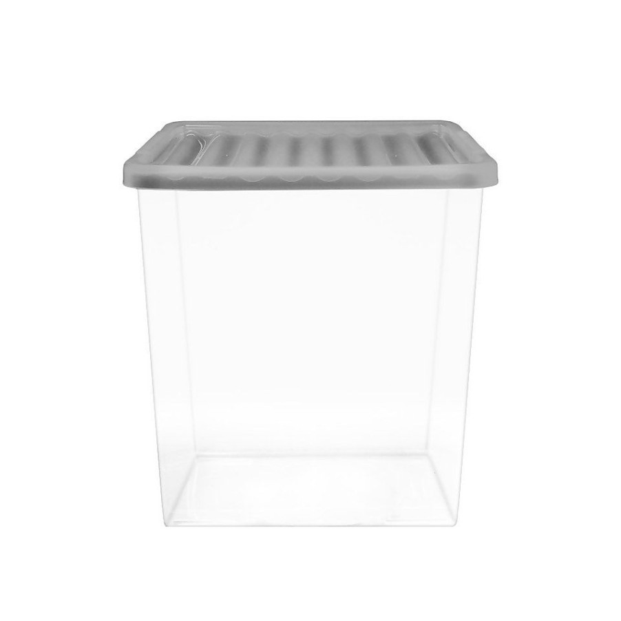 Homebase Storage Containers | 55L Storage Box With Clear Base And Lid