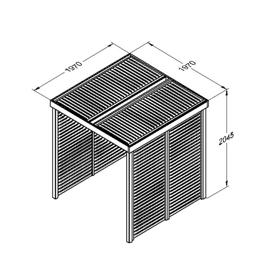 Homebase Gazebos & Marquees | Forest Garden Modular Pergola With 3 Side Panel Packs