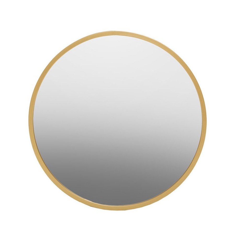 Homebase Mirrors | Saska Round Wall Mirror - Gold - 80Cm