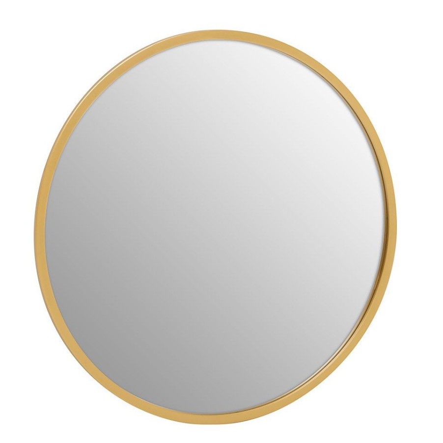 Homebase Mirrors | Saska Round Wall Mirror - Gold - 80Cm