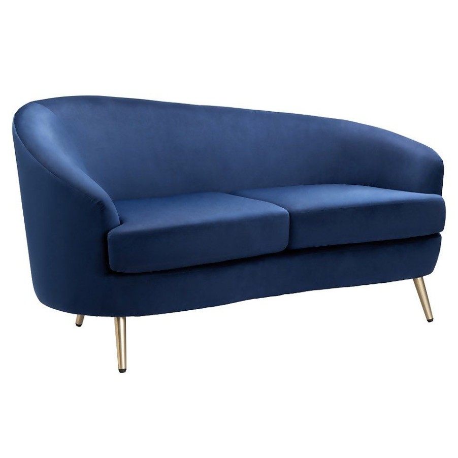 Homebase Sofas And Sofa Beds | Lucie Asymmetric 2 Seater Sofa - Midnight