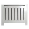 Homebase Hallway Furniture | Radiator Cover With Vertical Slatted Design In Grey - Small