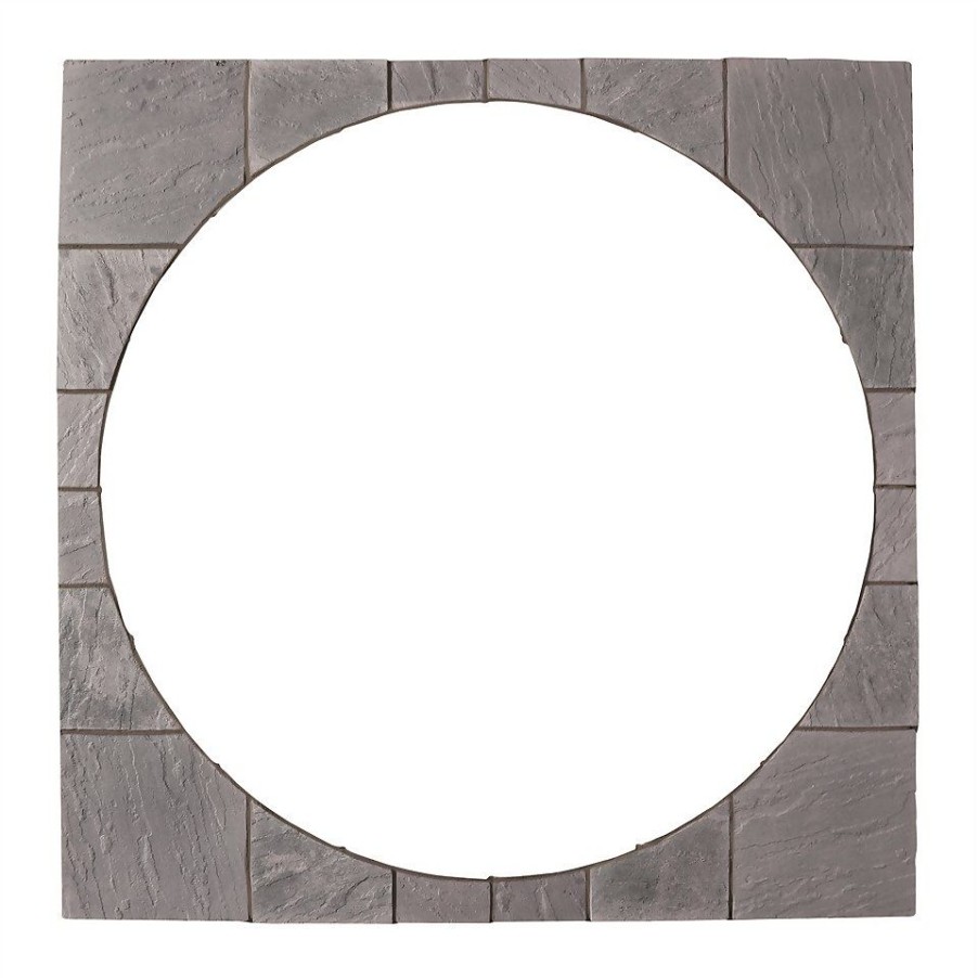 Homebase Paving Stones & Slabs | Stylish Stone Chantry Circle Squaring Off Kit 2.4M Graphite