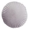 Homebase Cushions | Round Velvet Cushion - Grey - 45Cm