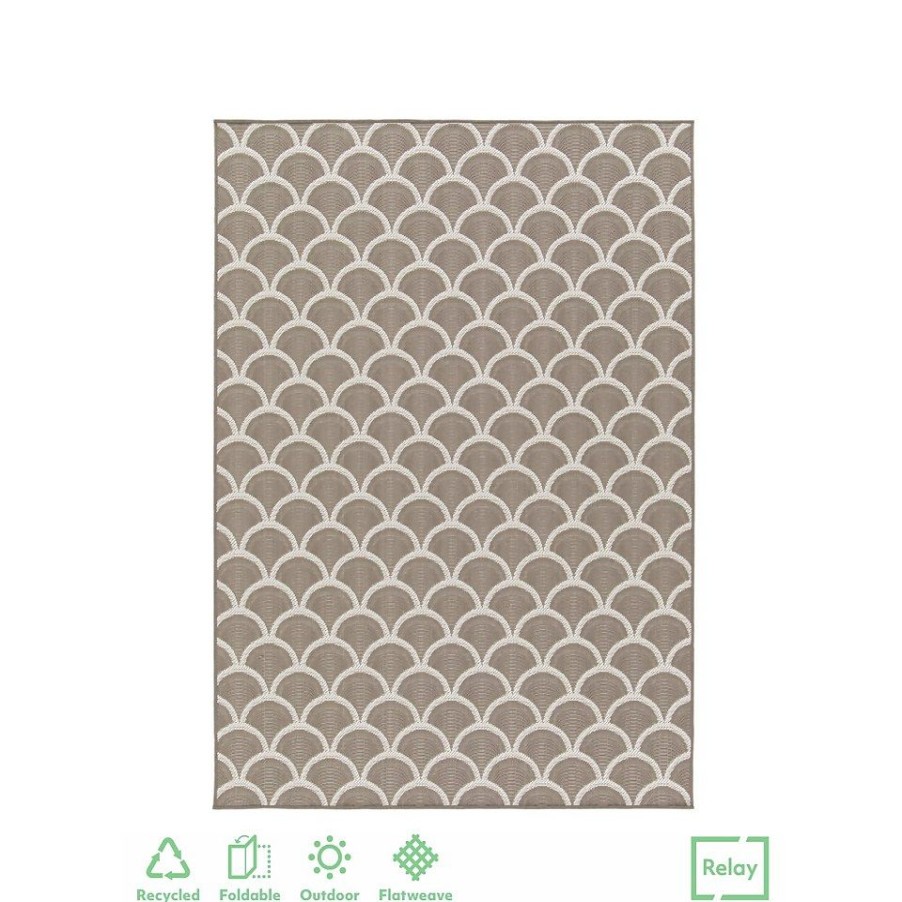 Homebase Rugs | Relay Recycled Indoor/Outdoor Rug - Dark Natural - 120X170Cm