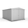 Homebase Garden Sheds | Absco 10 X 15Ft Utility Workshop Apex Metal Shed - Zinc