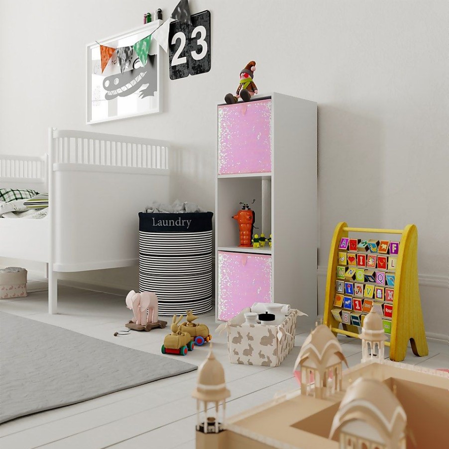 Homebase Cube Storage | Living Elements Compact Cube Sequin Drawing Insert - Pink