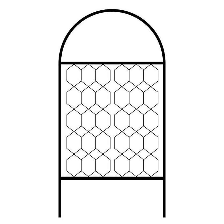 Homebase Garden Fencing | Agriframes Round Garden Screen - W 90Cm X H 1.5M - Black