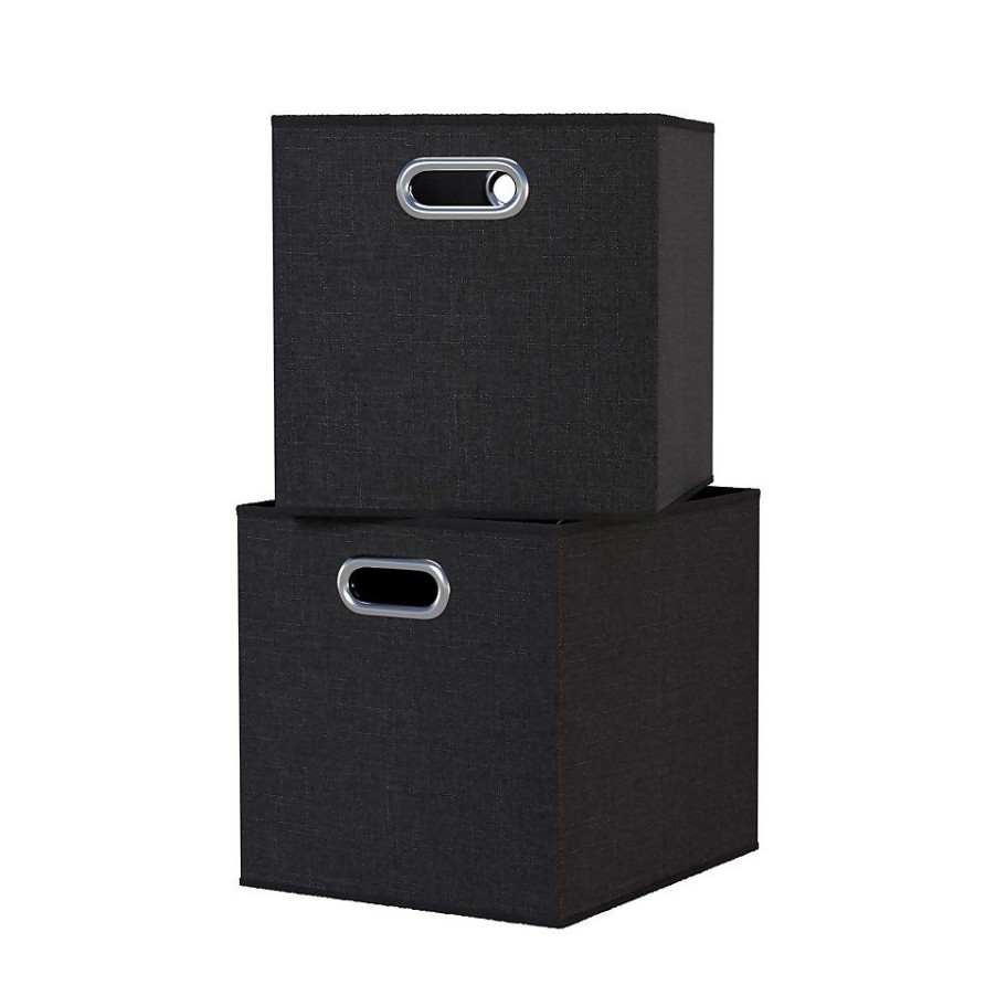 Homebase Cube Storage | Clever Cube Fabric Insert - Set Of 2 - Woven Pepper