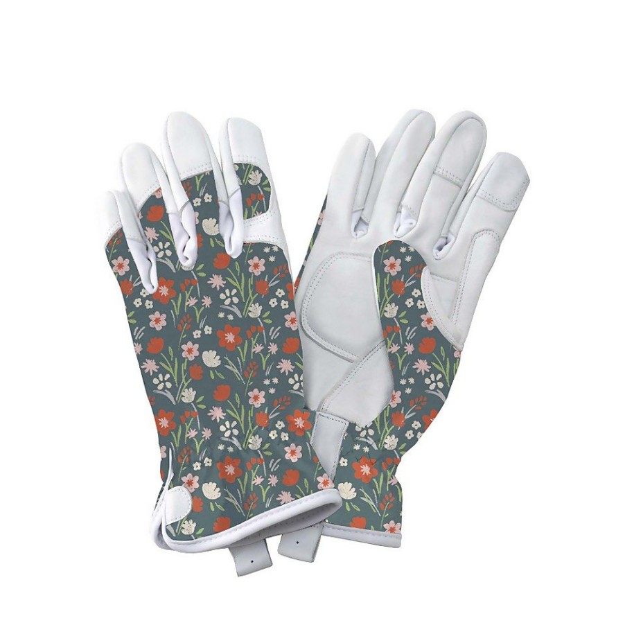 Homebase Garden Hand Tools | Westland Premium Leather Gloves Flower - Medium