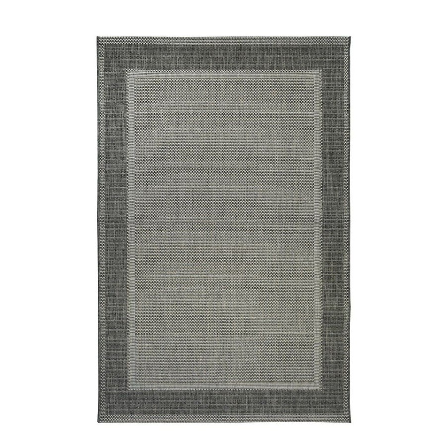 Homebase Rugs | Denver Border Indoor/Outdoor Rug - Grey - 160X230Cm