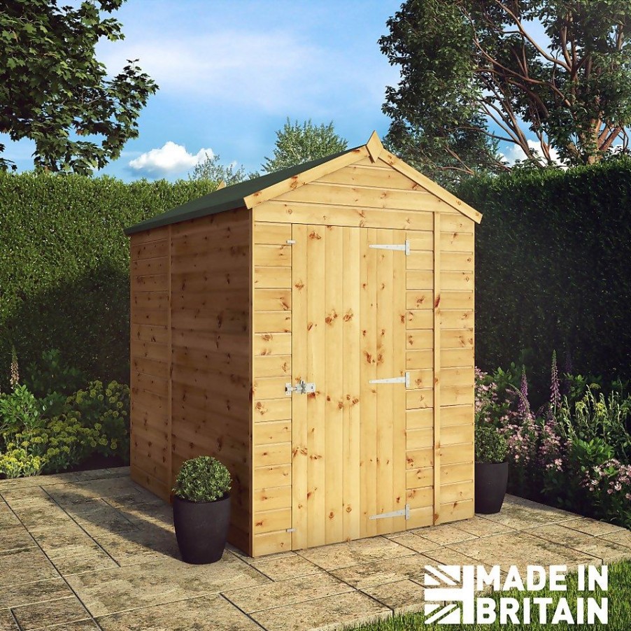 Homebase Garden Sheds | Mercia 7Ft X 5Ft Premium Windowless Shiplap Apex Shed - Including Installation