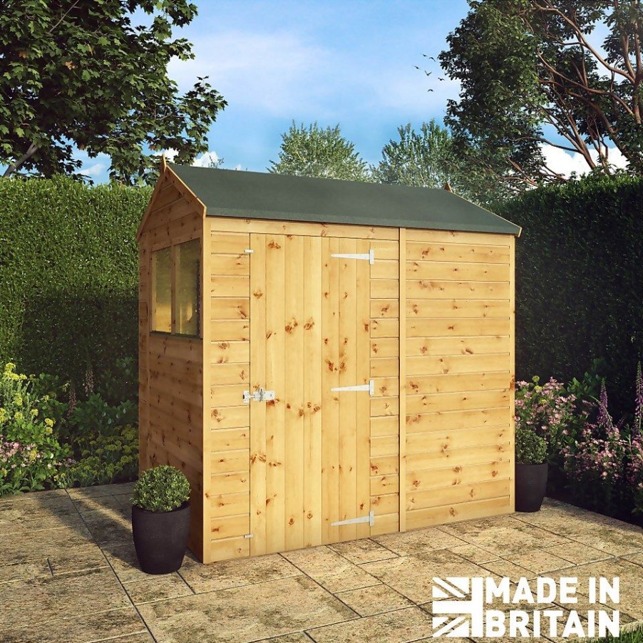 Homebase Garden Sheds | Mercia 7Ft X 5Ft Premium Shiplap Reverse Apex Shed