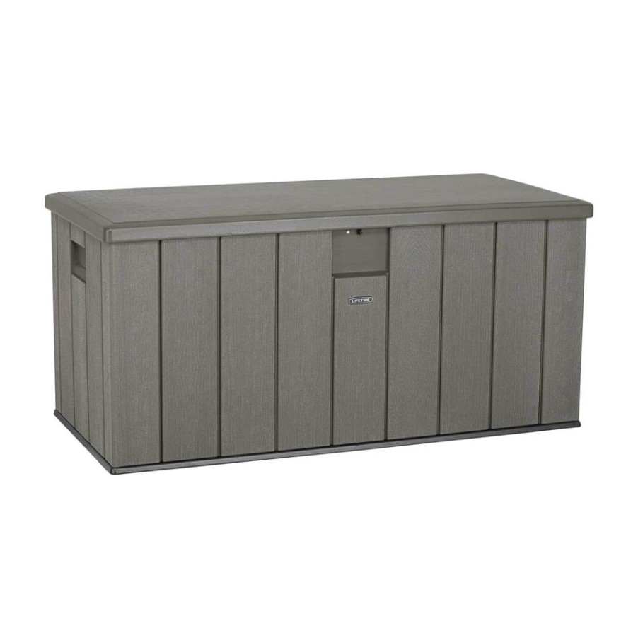 Homebase Garden Storage | Lifetime Outdoor Plastic Storage Box 568 Litres