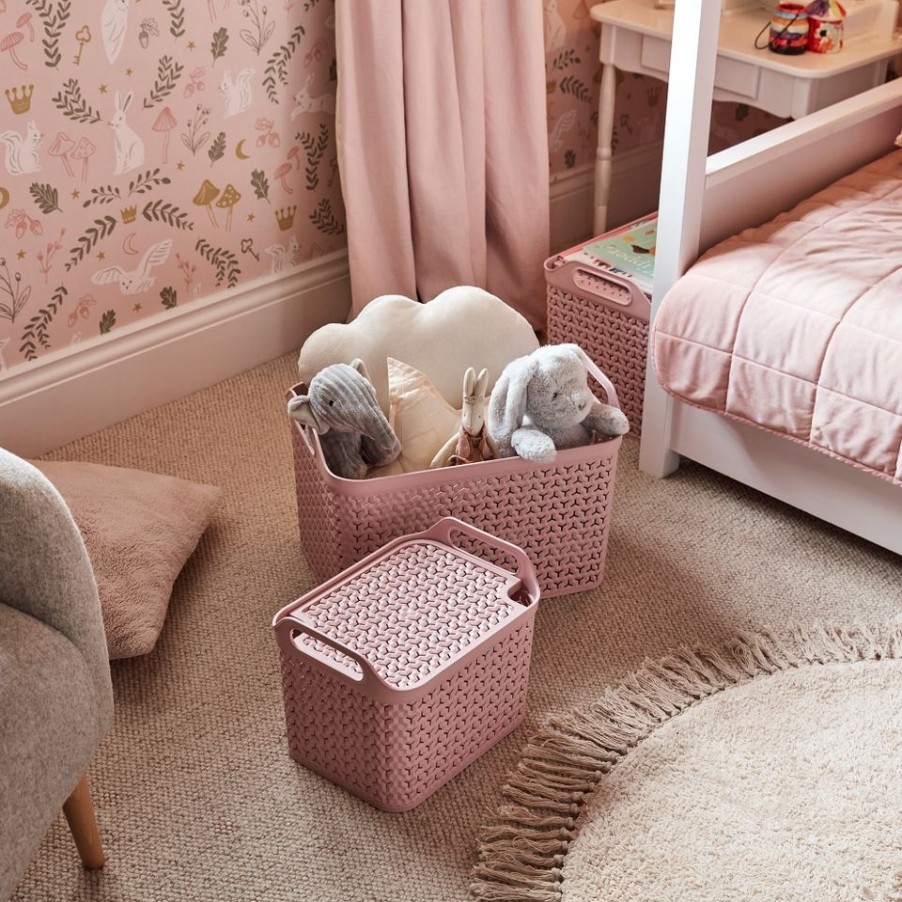 Homebase Storage & Home Deals | Large Urban Storage With Lid - Blush Pink