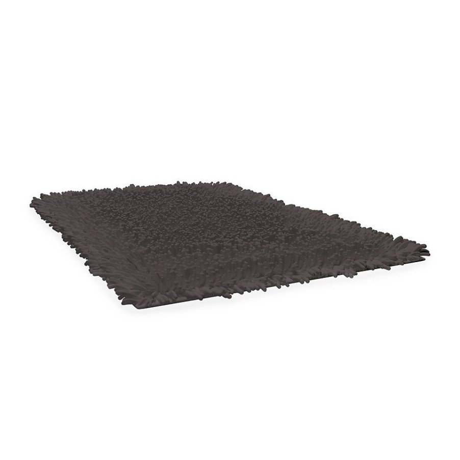 Homebase Bath Towels & Mats | Chenille Bath Mat 80X50Cm - Charcoal