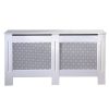 Homebase Hallway Furniture | Radiator Cover With Diamond Lattice Design In White - Large