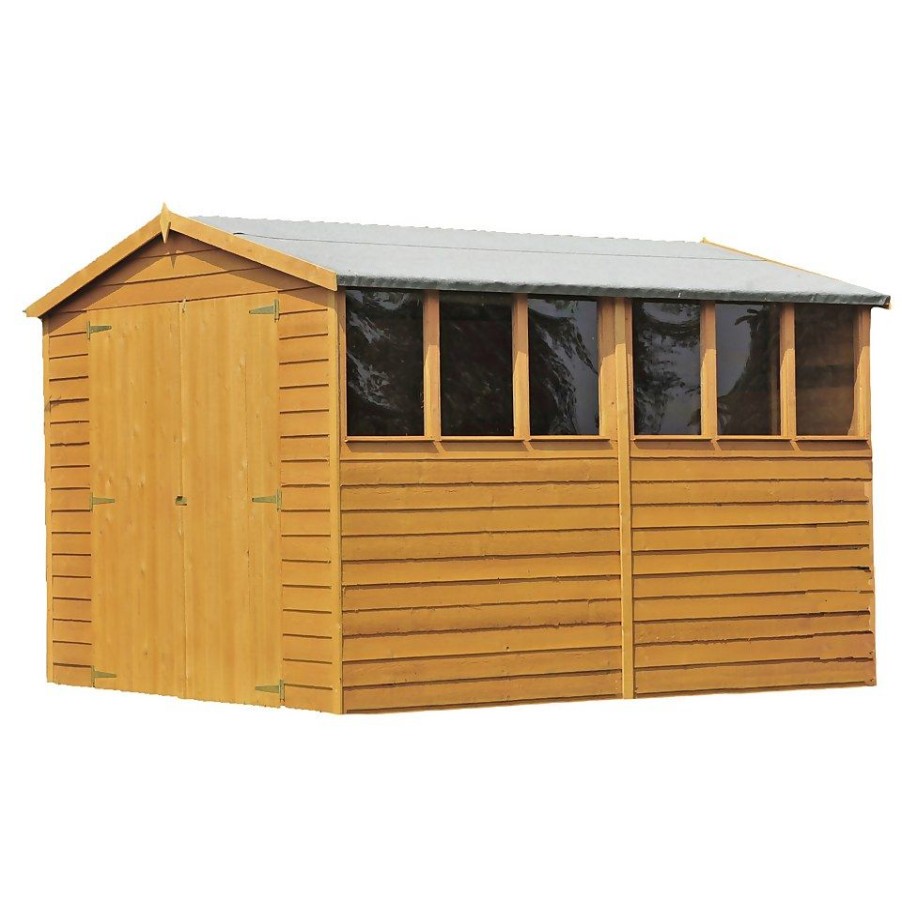 Homebase Garden Sheds | Shire 10 X 10Ft Double Door Overlap Garden Shed - Including Installation