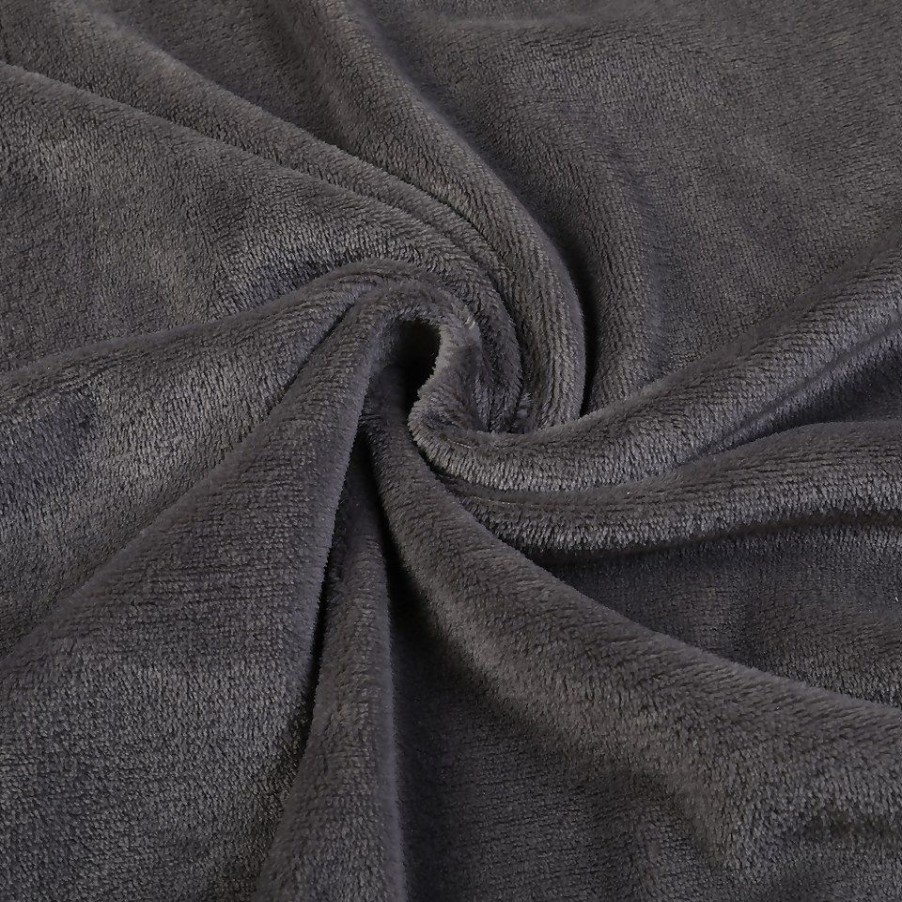 Homebase Bedspreads And Throws | Fleece Throw 150X200Cm - Charcoal