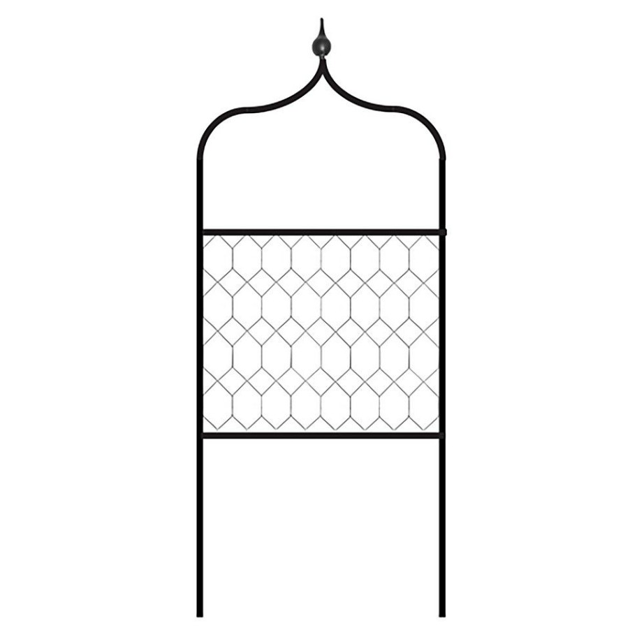 Homebase Garden Fencing | Agriframes Gothic Garden Screen - W 1.2M X H 2.28M - Black