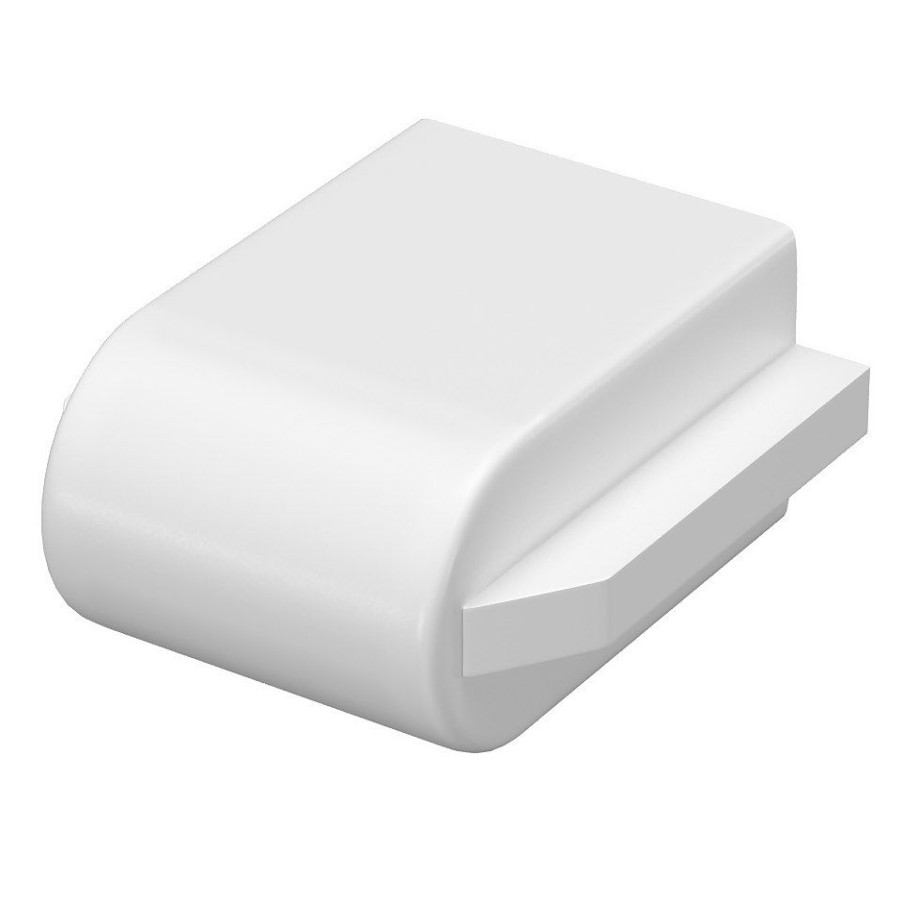 Homebase Shelving Brackets | Nose End Cover - White