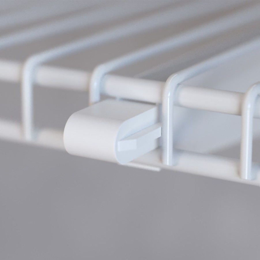 Homebase Shelving Brackets | Nose End Cover - White