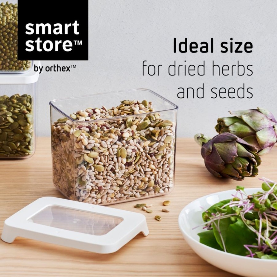 Homebase Storage Containers | Smartstore Vision Clear Dry Food Storage Container With Lid - 0.8L