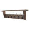 Homebase Hallway Furniture | 6 Black Victorian Hook On Shelf Combo