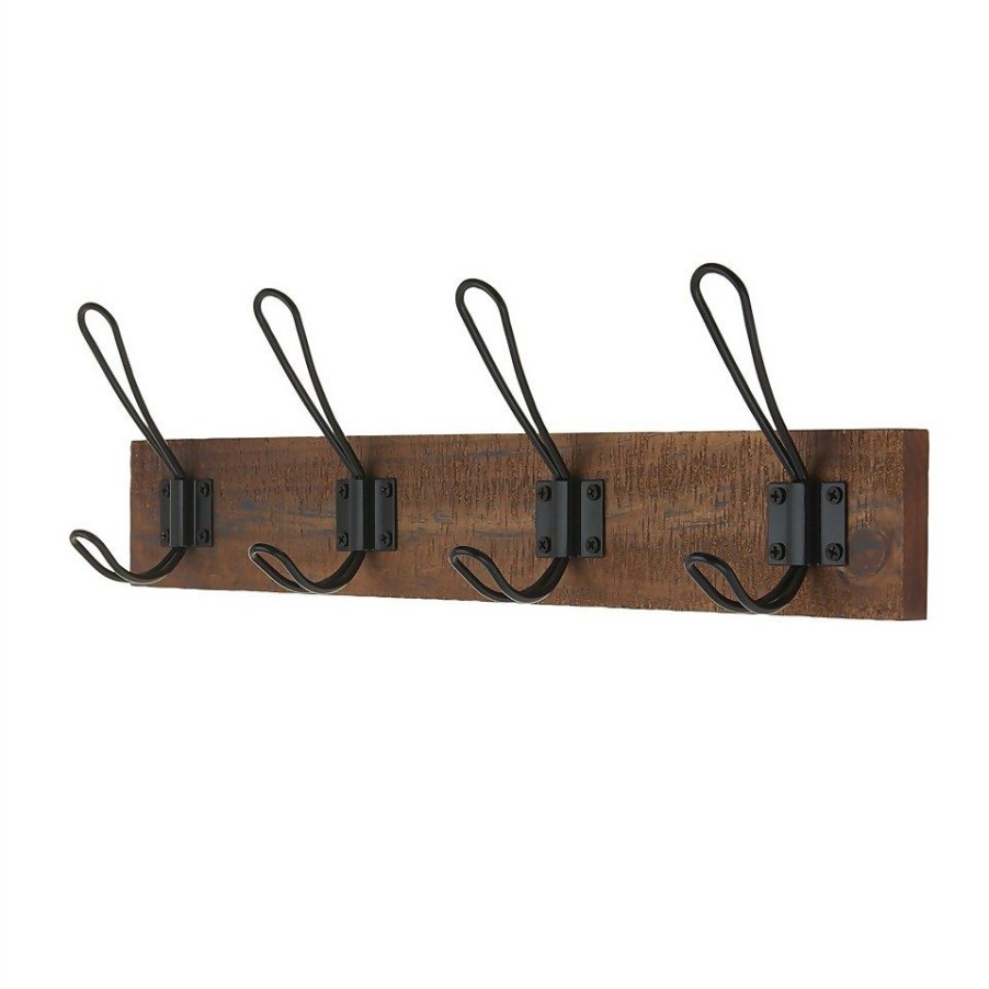 Homebase Hallway Furniture | 4 Black Wire Hook On Antique Board