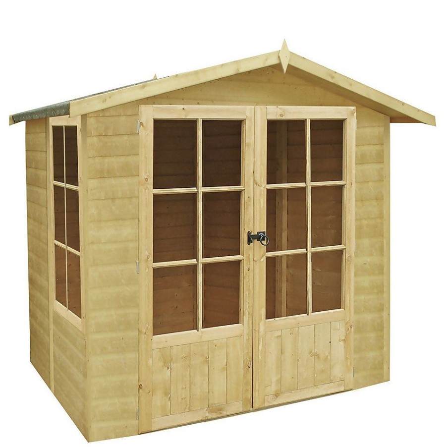 Homebase Garden Buildings | Shire 7 X 7Ft Buckingham Double Door Summerhouse