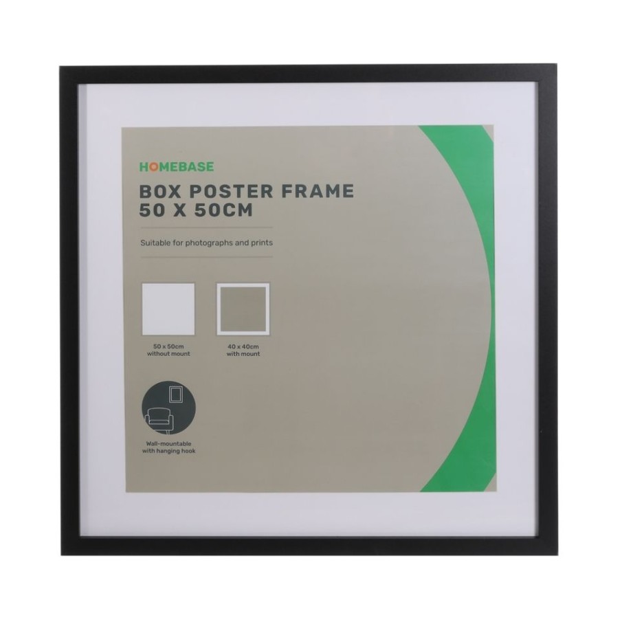 Homebase Photo Frames | Box Poster Frame - 50X50Cm - Black