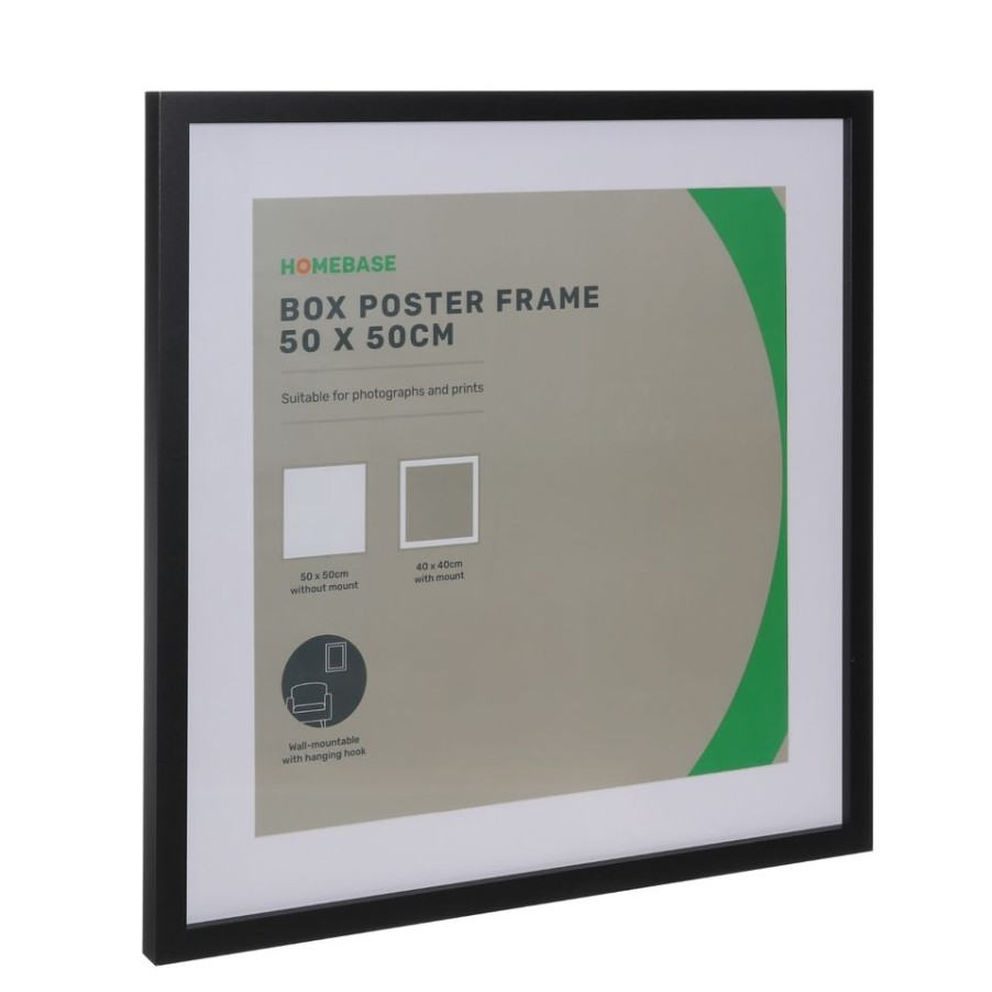 Homebase Photo Frames | Box Poster Frame - 50X50Cm - Black